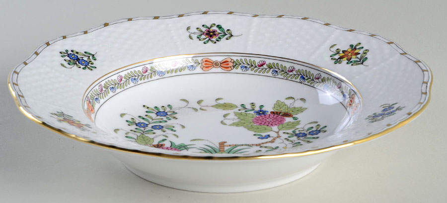 Indian Basket Muliticolor (FD) Rim Soup Bowl by Herend-1