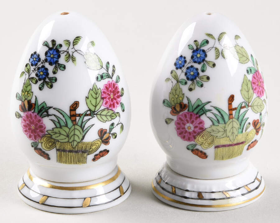 Indian Basket Muliticolor (FD) Salt & Pepper Set by Herend-1