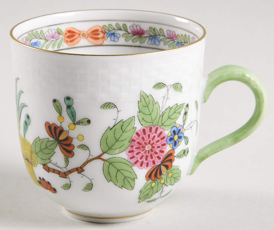 Indian Basket Muliticolor (FD) Flat Demitasse Cup by Herend-1