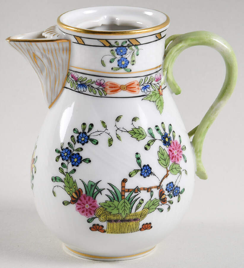 Indian Basket Muliticolor (FD) Individual Coffee Pot No Lid by Herend-1