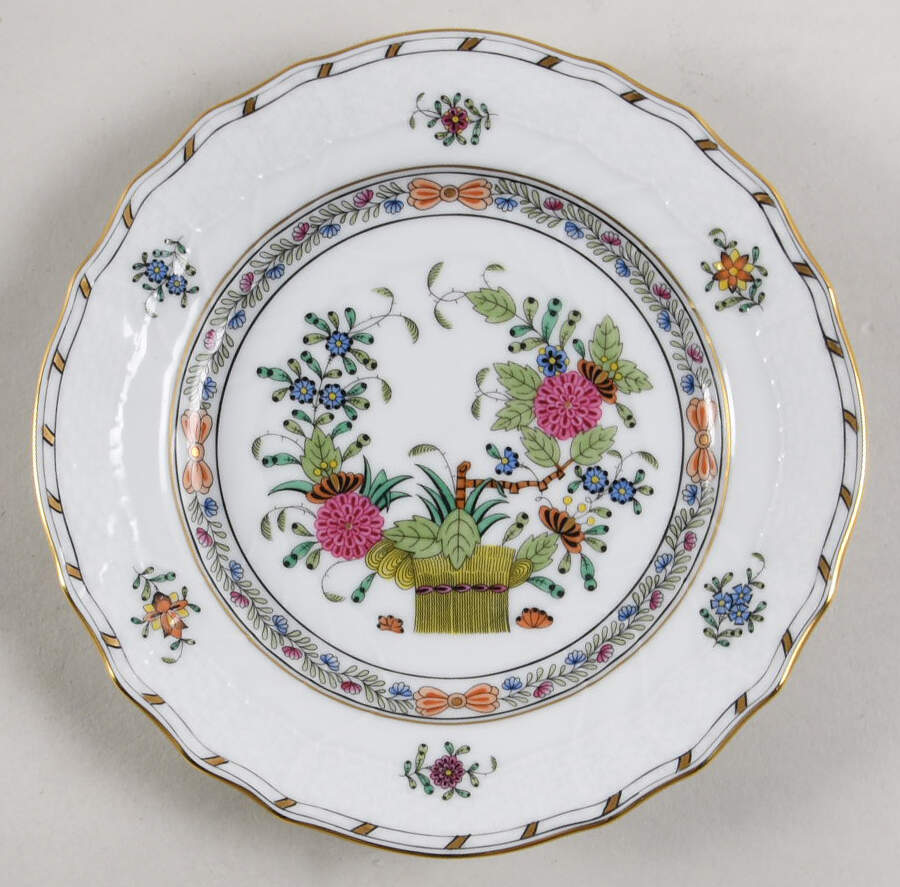 Indian Basket Muliticolor (FD) Bread & Butter Plate by Herend-1