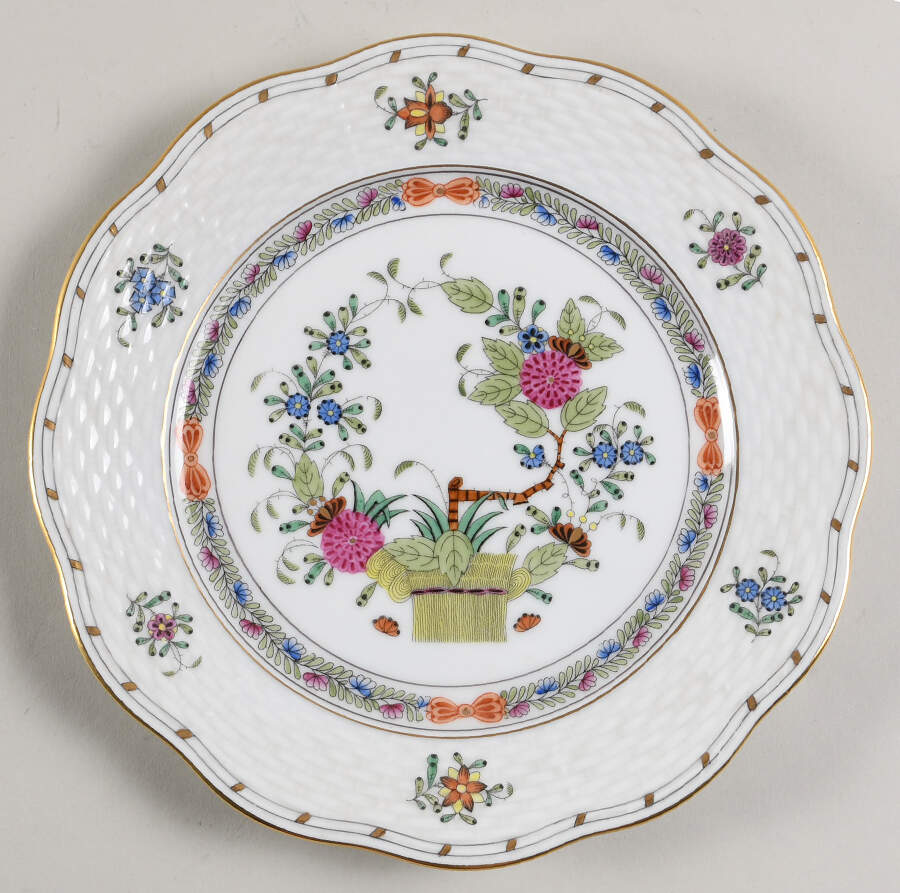 Indian Basket Muliticolor (FD) Salad Plate by Herend-1