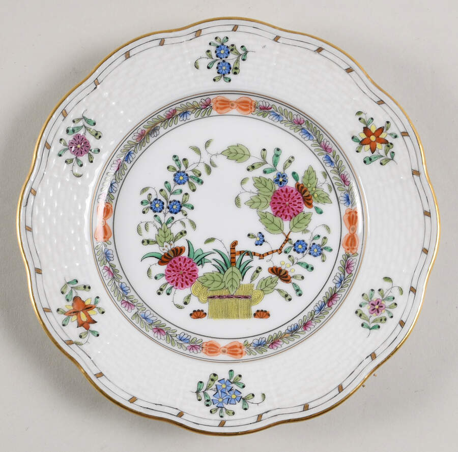 Indian Basket Muliticolor (FD) Bread & Butter Plate by Herend-1