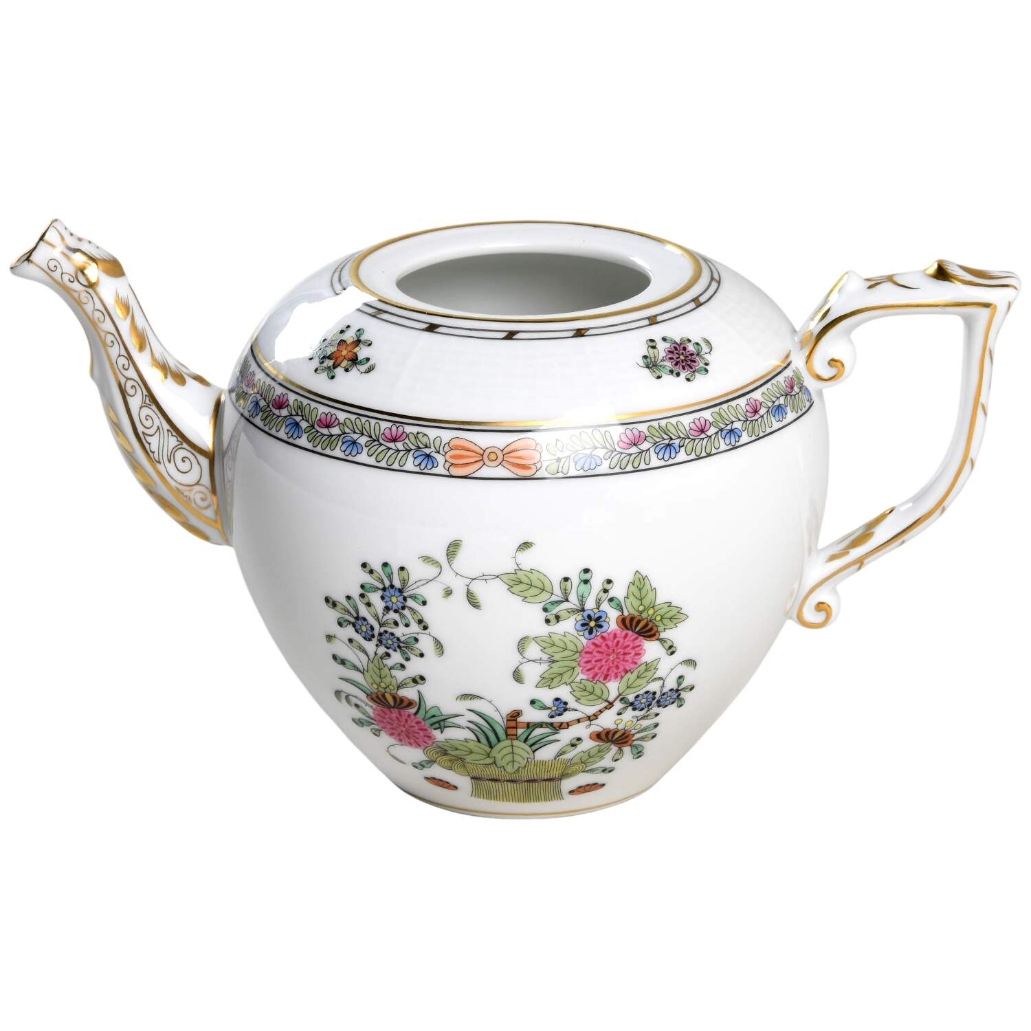 Indian Basket Muliticolor (FD) Mini Teapot No Lid by Herend-1