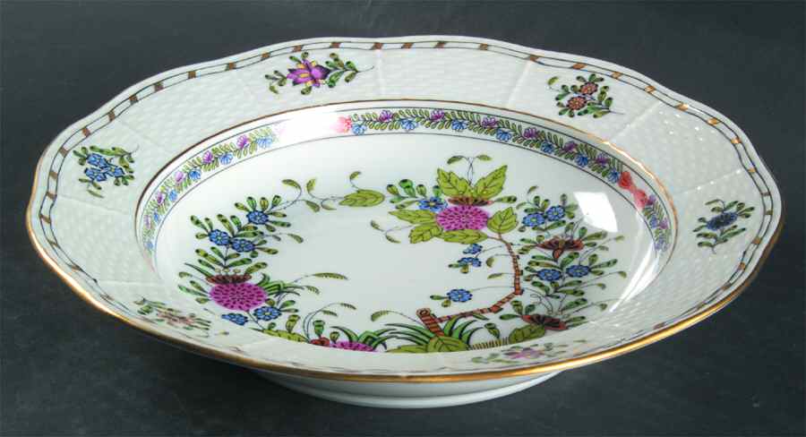 Indian Basket Muliticolor (FD) Large Rim Soup Bowl by Herend-1