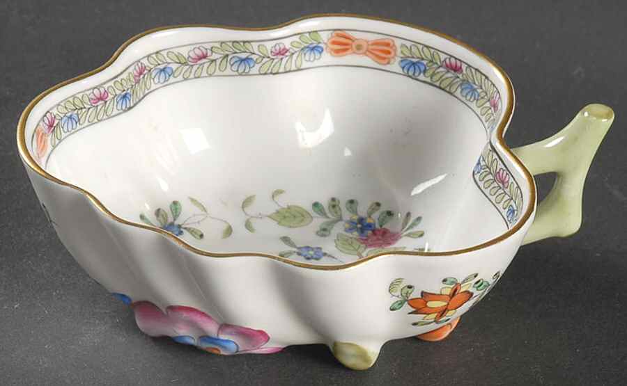 Indian Basket Muliticolor (FD) 4" Leaf Dish by Herend-1