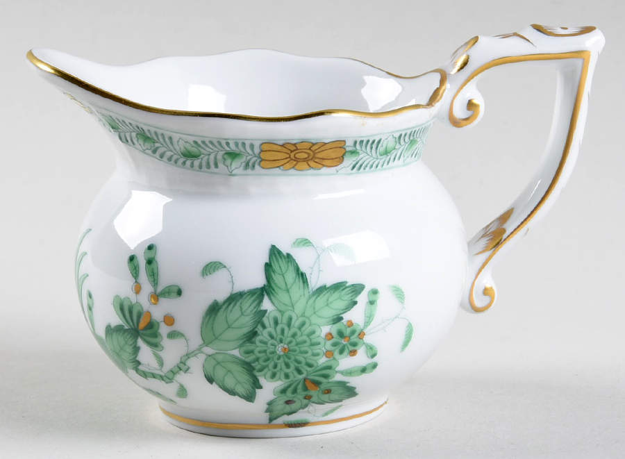Indian Basket Green (FV) Mini Creamer by Herend-1