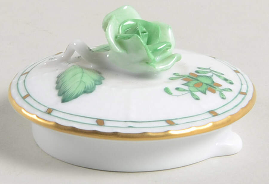 Indian Basket Green (FV) Lid for Teapot by Herend-1