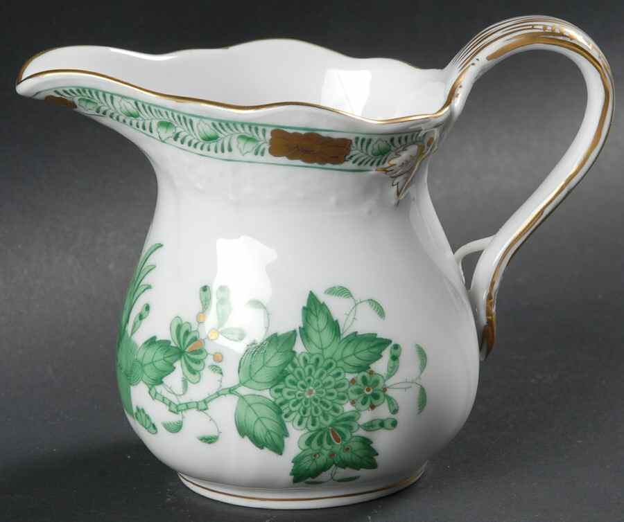 Indian Basket Green (FV) Creamer by Herend-1