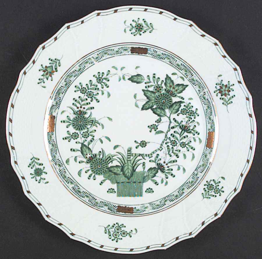 Indian Basket Green (FV) Dinner Plate by Herend-1