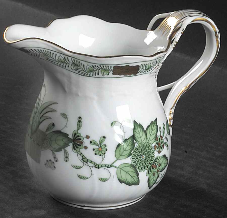 Indian Basket Green (FV) Creamer by Herend-1