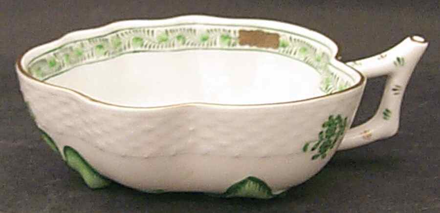 Indian Basket Green (FV) Medium Leaf Dish by Herend-1