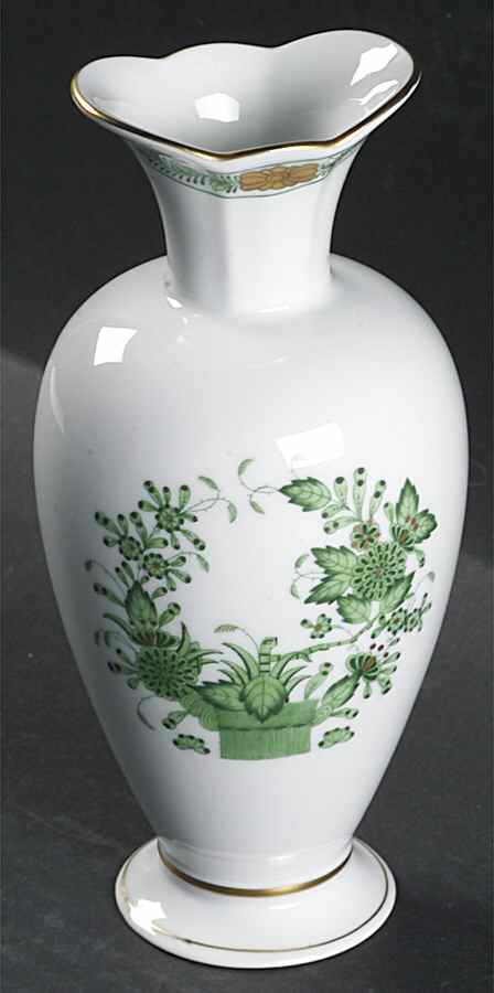 Indian Basket Green (FV) Vase by Herend-1