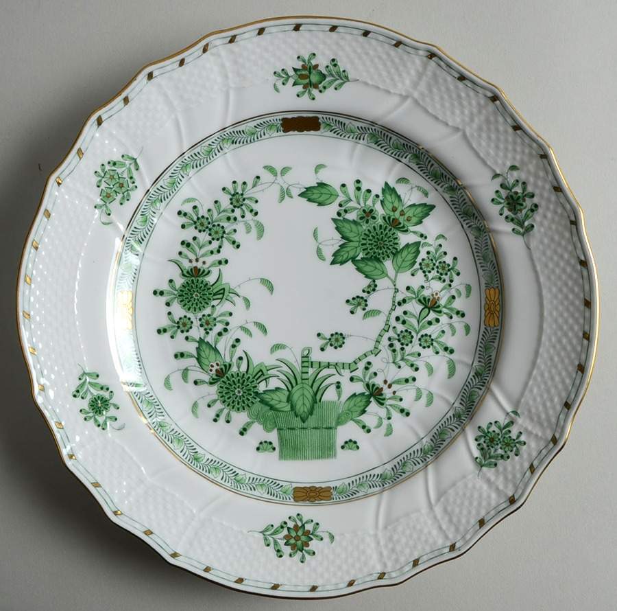 Indian Basket Green (FV) Dinner Plate by Herend-1