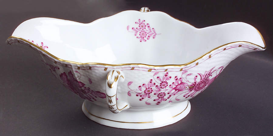 Indian Basket Raspberry (P) Gravy Boat by Herend-1