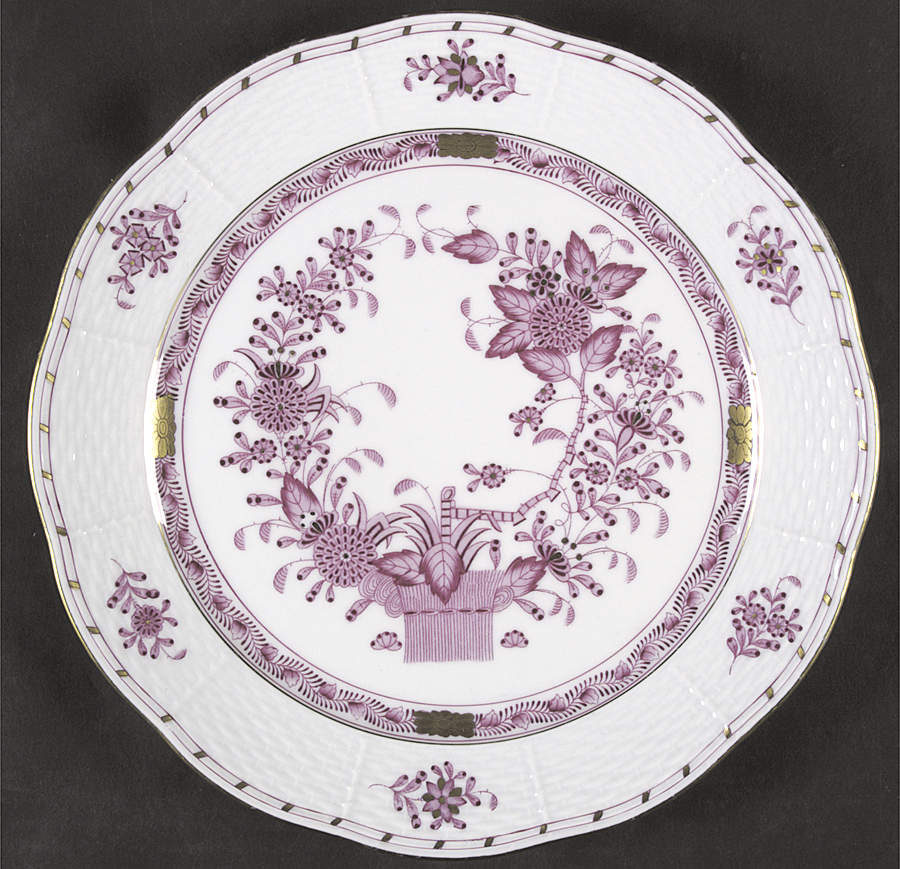 Indian Basket Raspberry (P) Dinner Plate by Herend-1