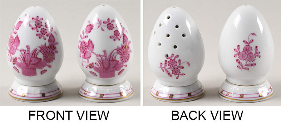 Indian Basket Raspberry (P) Salt & Pepper Set by Herend-1