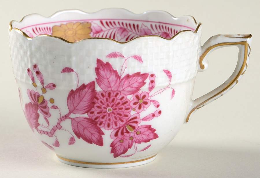 Indian Basket Raspberry (P) Flat Demitasse Cup by Herend-1