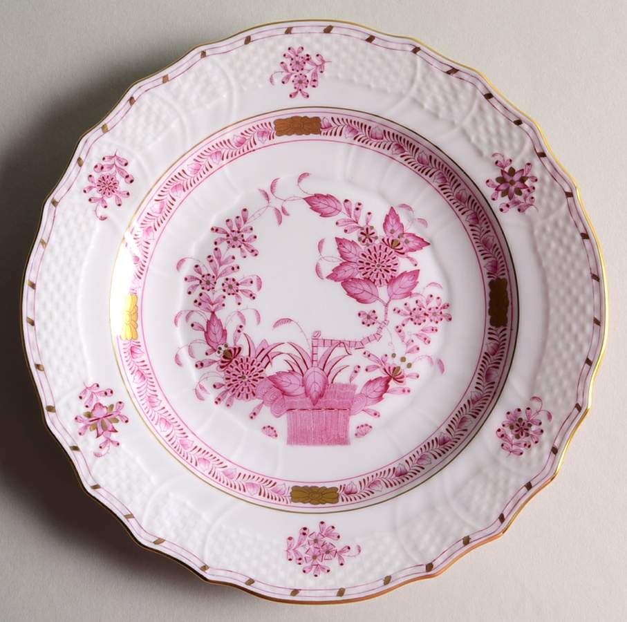 Indian Basket Raspberry (P) Salad Plate by Herend-1