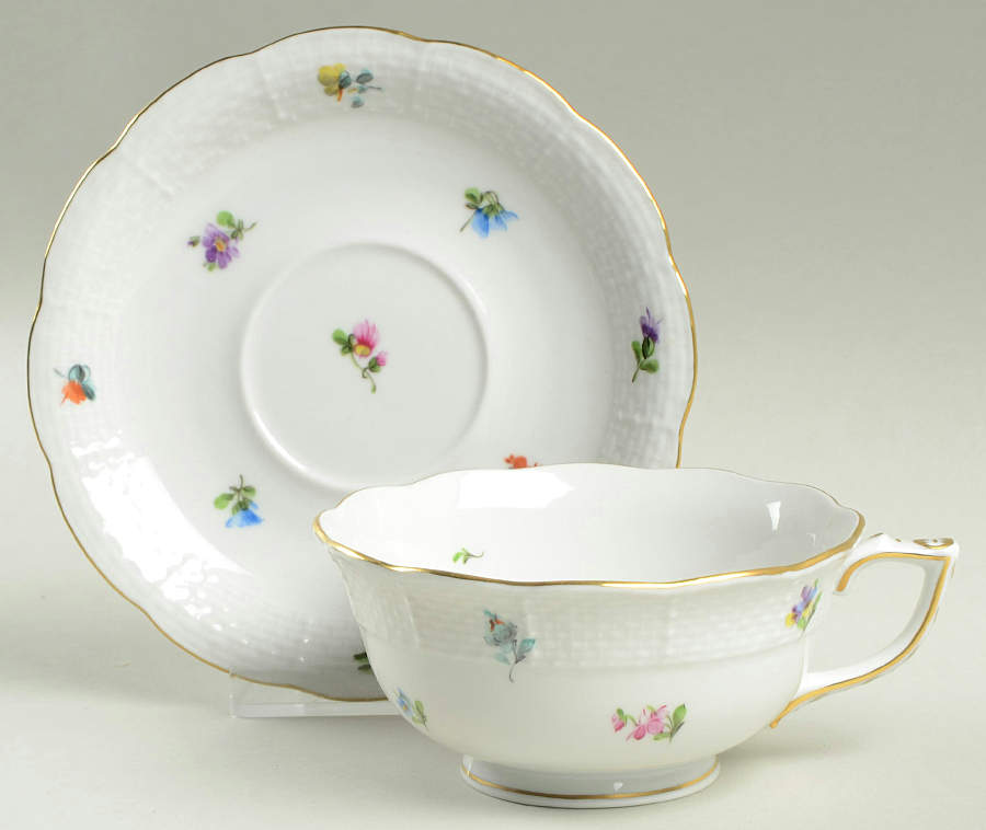 Kimberly (MF) Footed Cup & Saucer Set by Herend-1