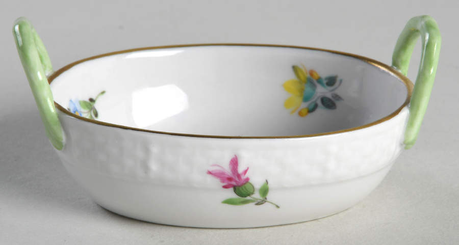 Kimberly (MF) 2" Small Oval Handled Basket by Herend-1