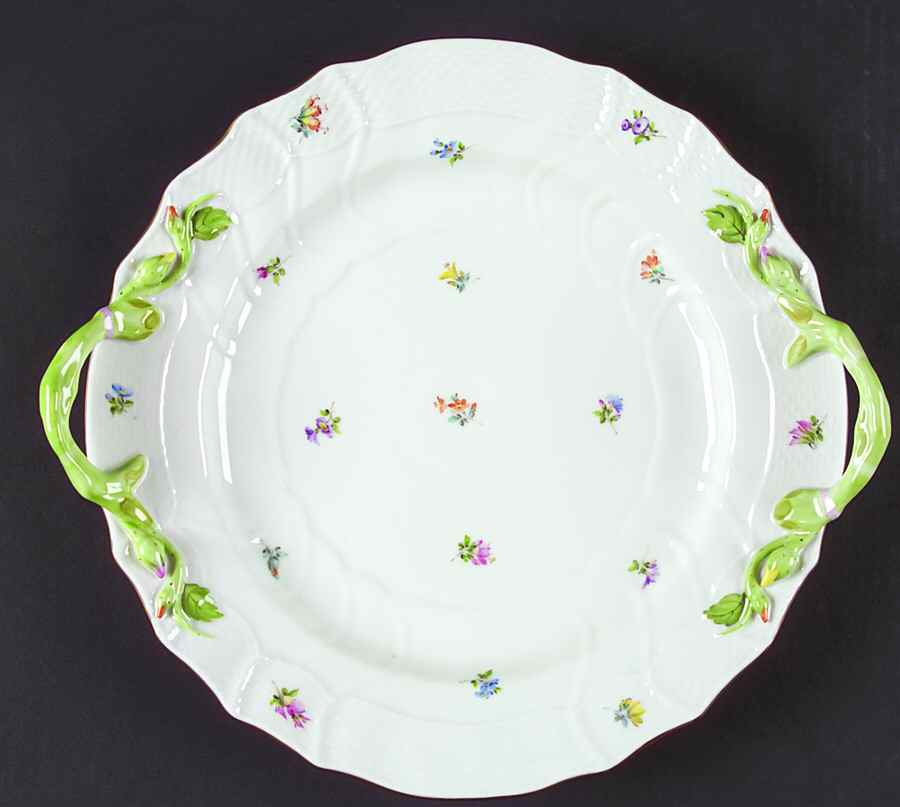 Kimberly (MF) Handled Chop Plate (Round Platter) by Herend-1