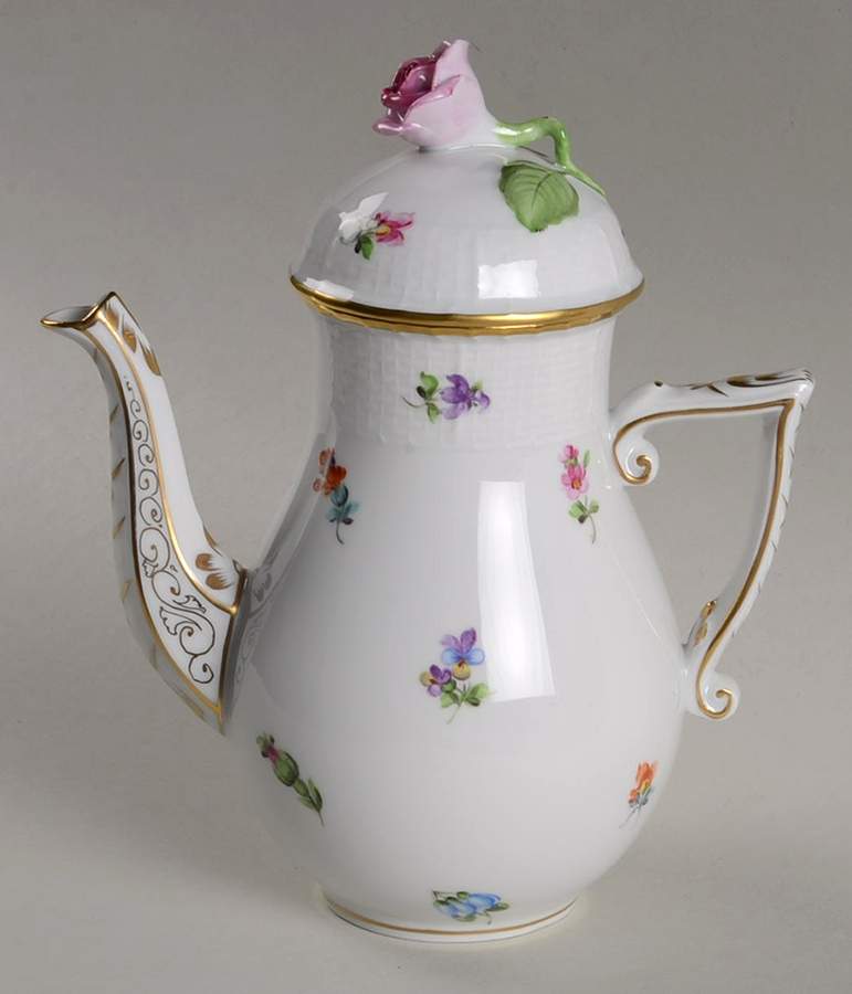 Kimberly (MF) Mini Coffee Pot & Lid by Herend-1