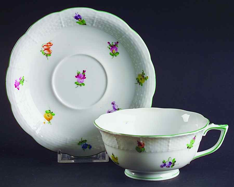 Lindsay (LY) Footed Cup & Saucer Set by Herend-1