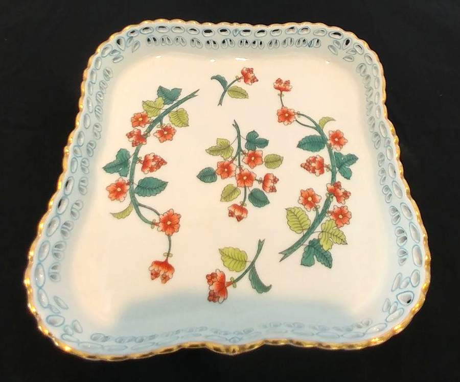 Livia (WBOS) Square Openwork Gallery Tray by Herend-1