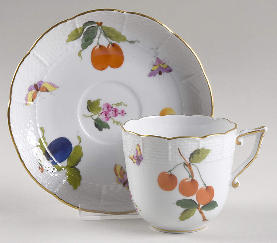 Market Garden (FR) Chocolate Cup & Saucer Set by Herend-1