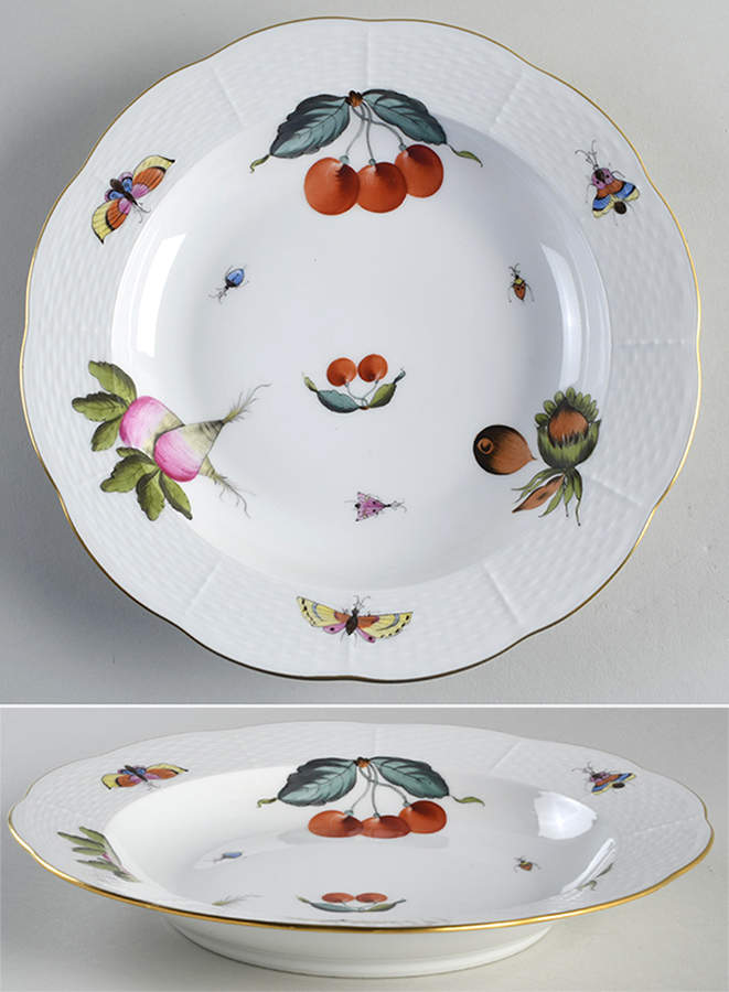 Market Garden (FR) Large Rim Soup Bowl by Herend-1