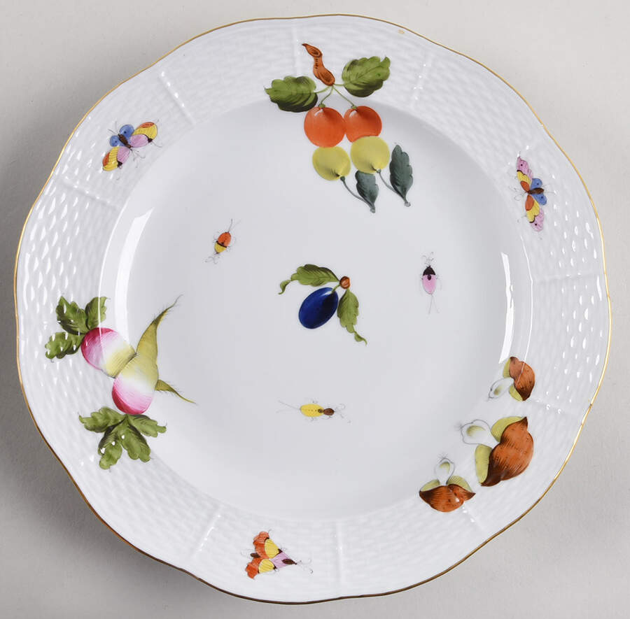 Market Garden (FR) 4-Piece Hors d'Oeuvres Set, Tray Only by Herend-1