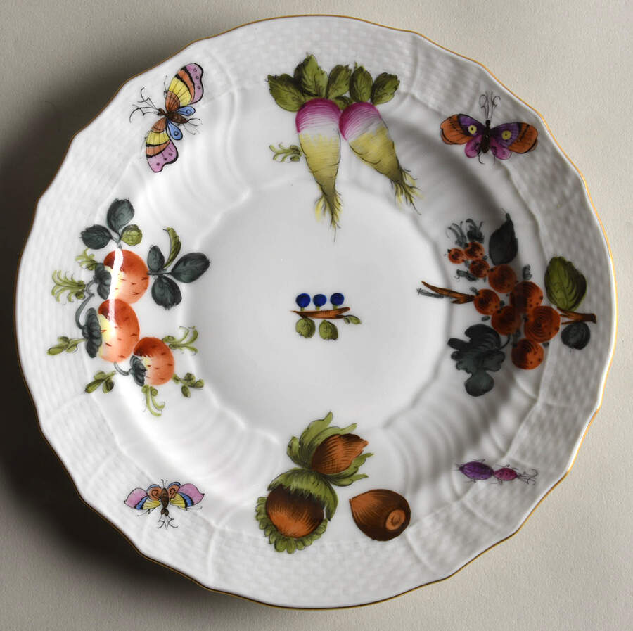 Market Garden (FR) Dessert/Pie Plate by Herend-1