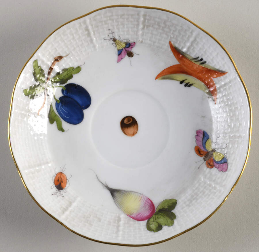 Market Garden (FR) Saucer for Flat Demitasse Cup by Herend-1
