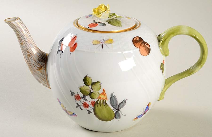 Market Garden (FR) Small Teapot & Lid by Herend-1