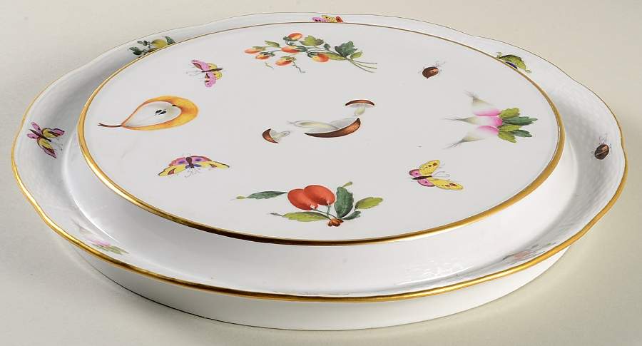 Market Garden (FR) 13" Diameter Pedestal Cake Stand by Herend-1