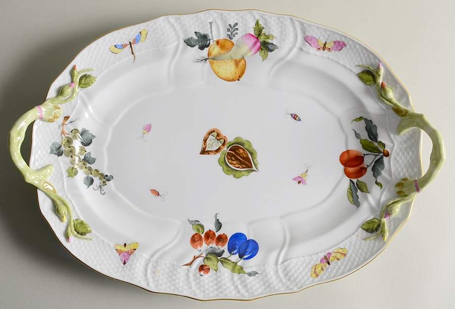 Market Garden (FR) 15" Oval Serving Platter by Herend-1