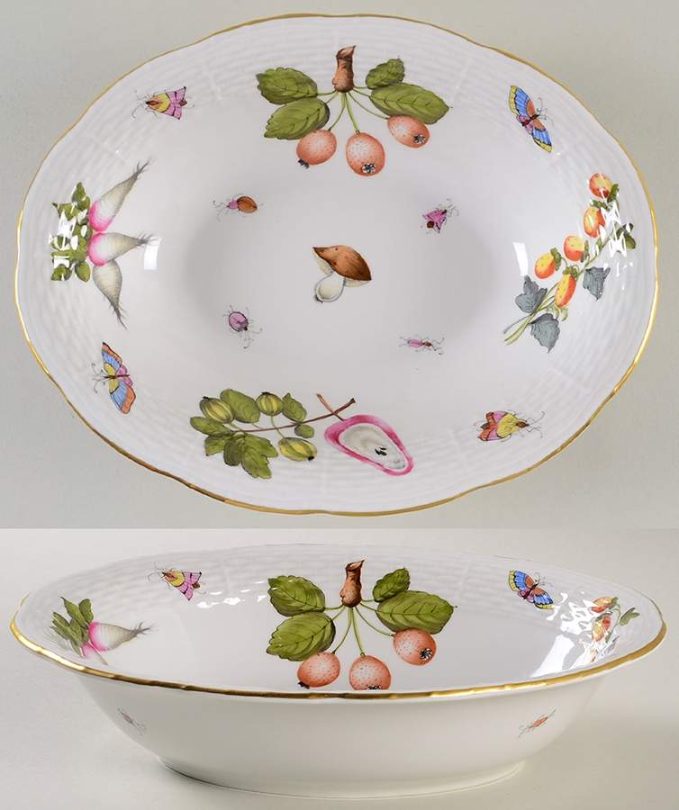Market Garden (FR) 10" Oval Vegetable Bowl by Herend-1