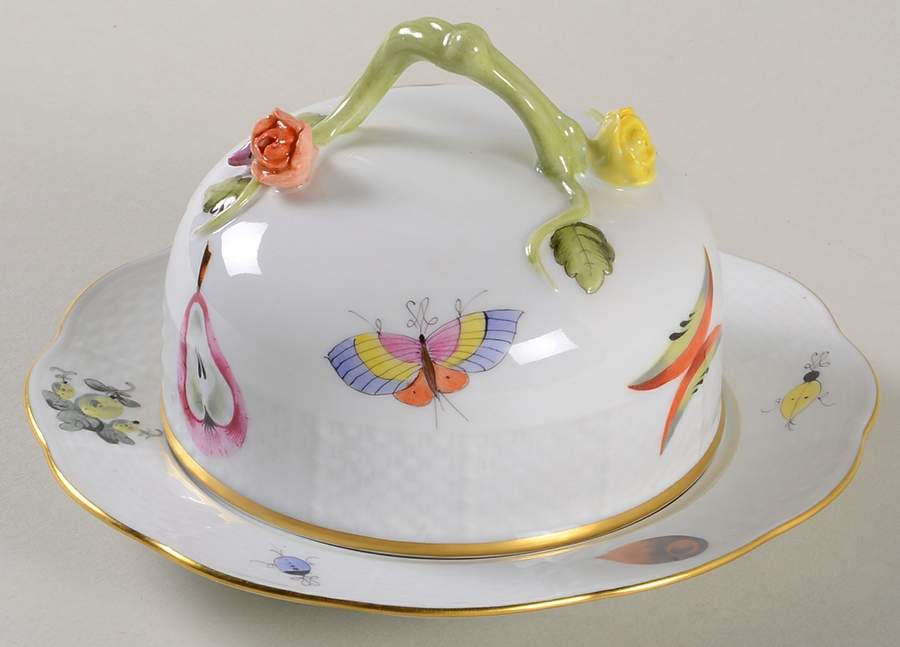 Market Garden (FR) Round Covered Butter by Herend-1