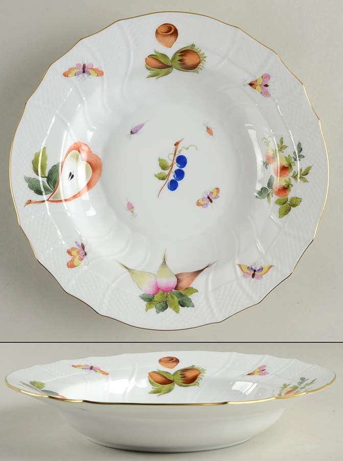 Market Garden (FR) Large Rim Soup Bowl by Herend-1