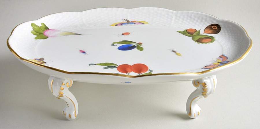 Market Garden (FR) 4 Toed Oval Tray by Herend-1