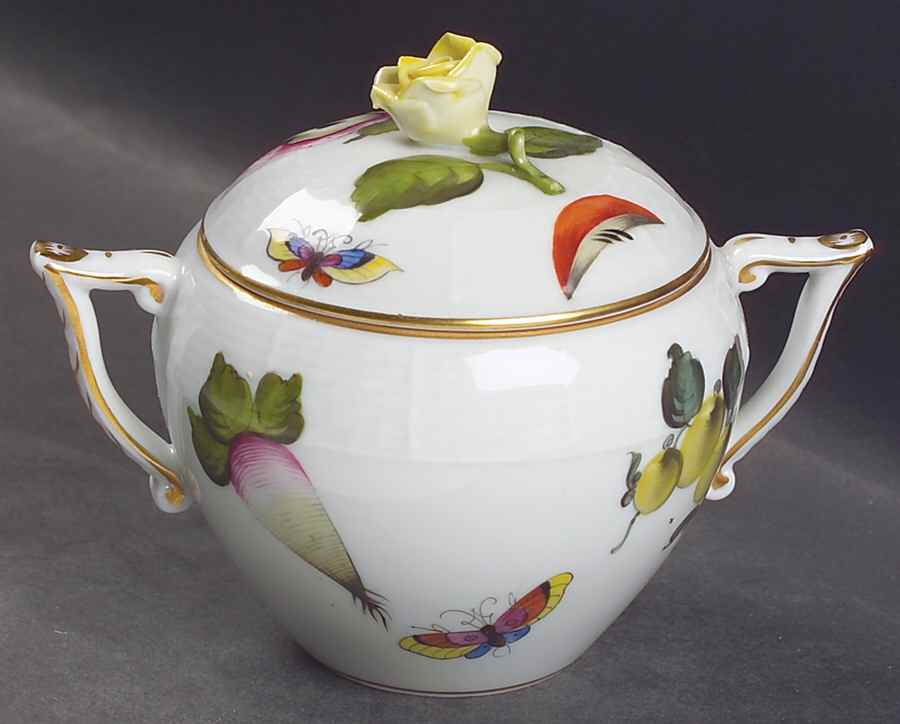 Market Garden (FR) Sugar Bowl & Lid by Herend-1