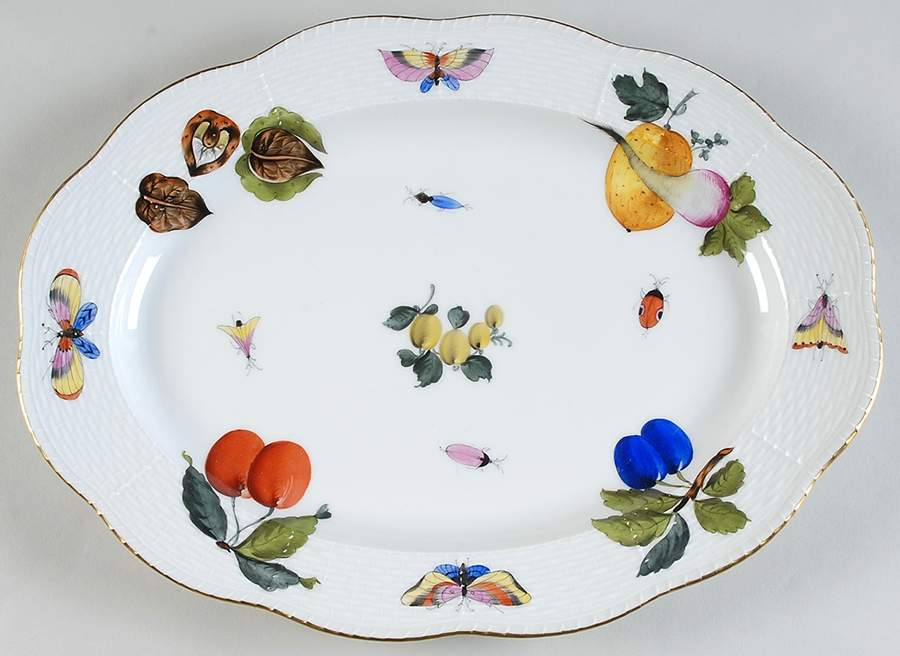 Market Garden (FR) 13" Oval Serving Platter by Herend-1