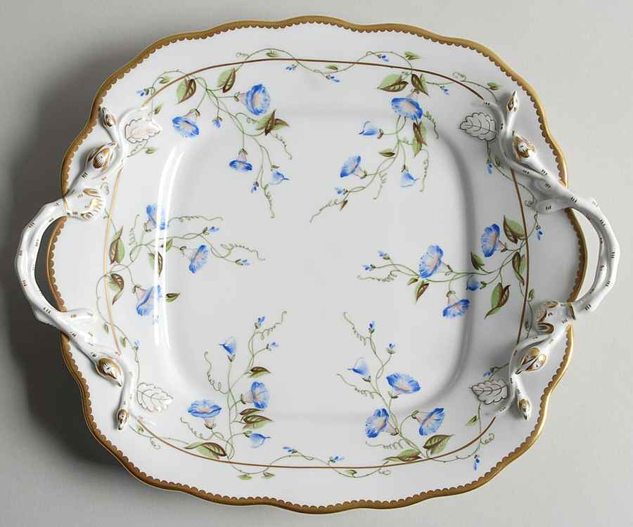 Morning Glory (Ny) Square Handled Cake Plate by Herend-1