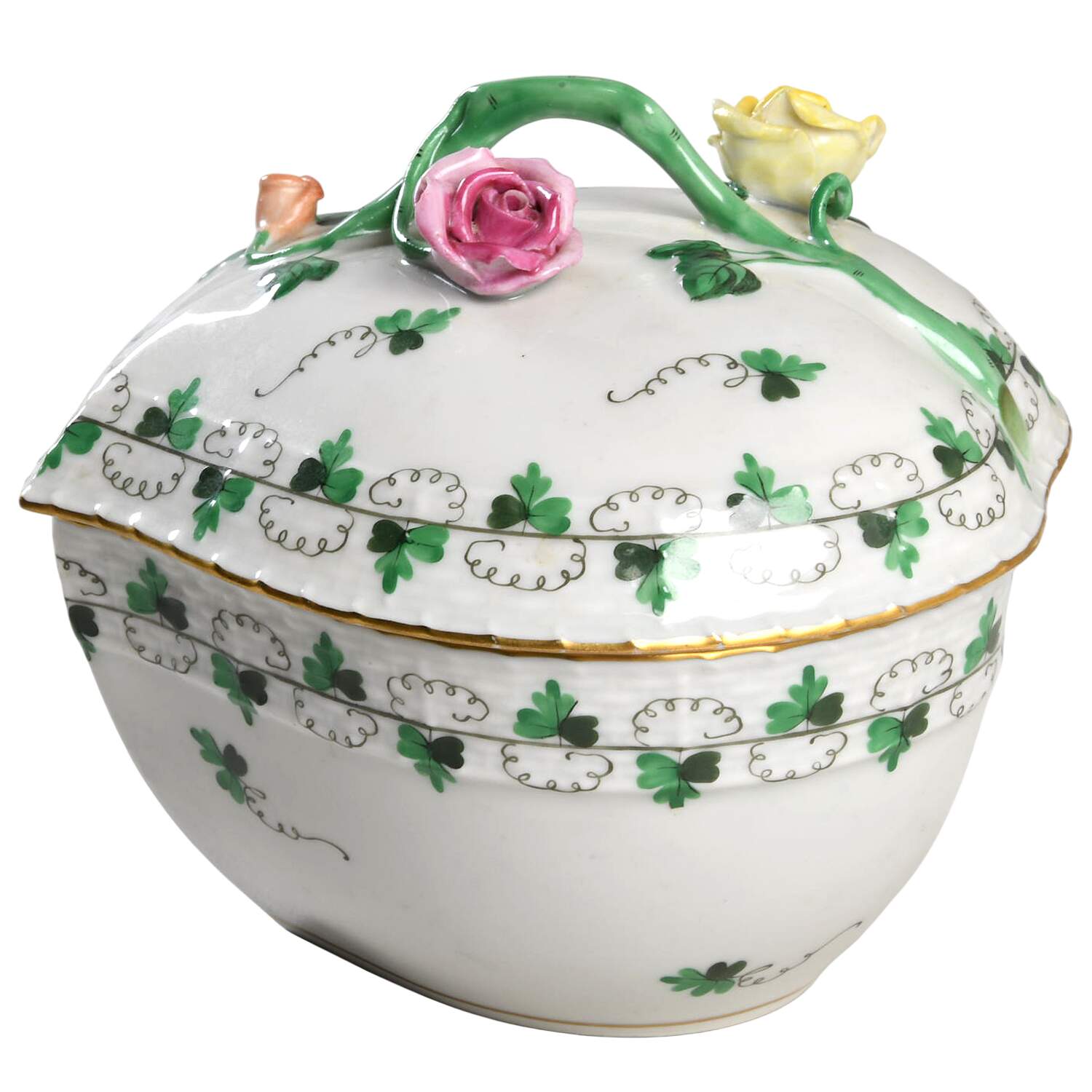 Persil 5" Heart Shape Bon Bon & Lid by Herend-1