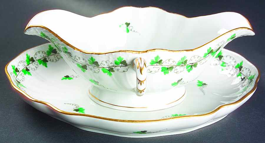 Persil Gravy Boat & Underplate by Herend-1