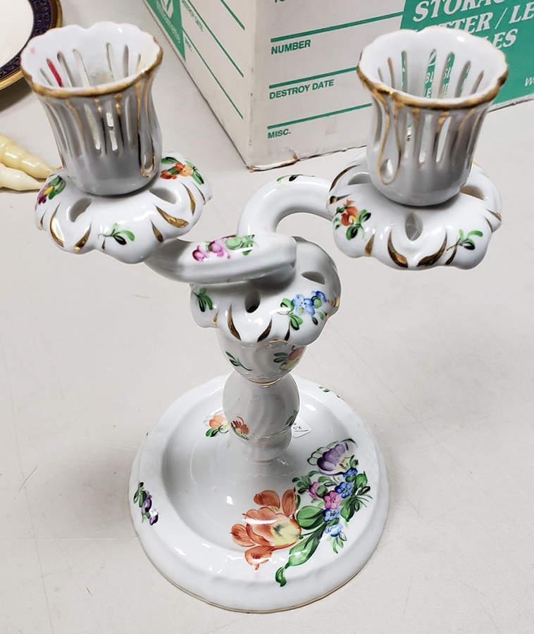 Printemps (BT) Double Light Candlestick by Herend-1