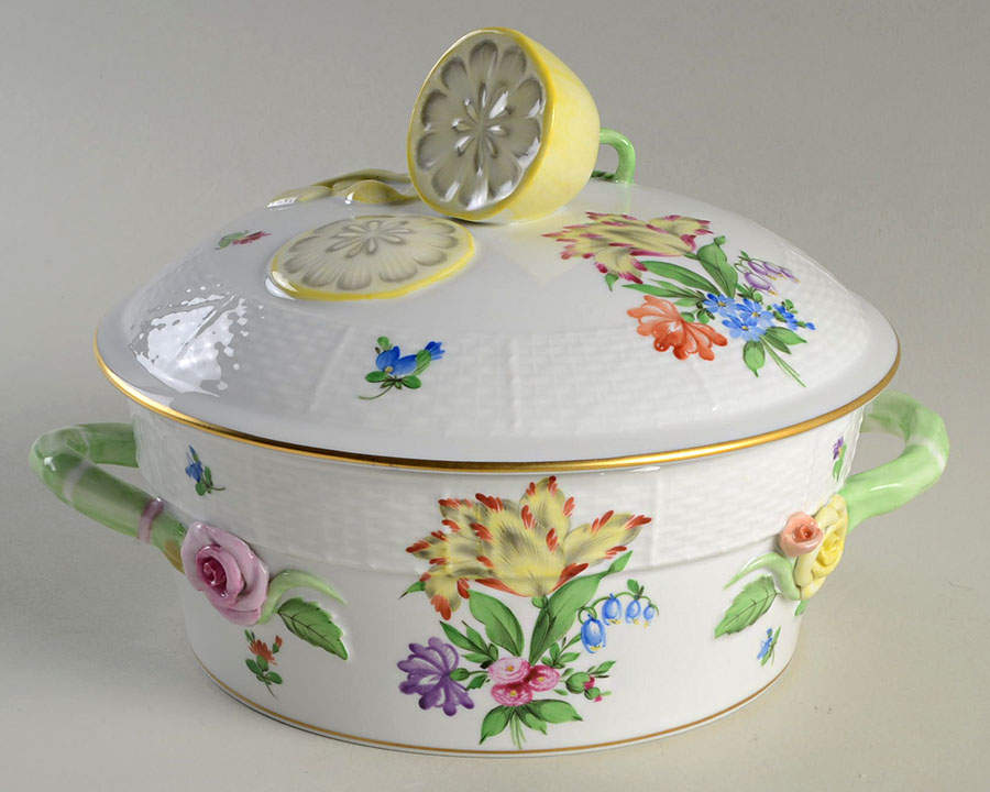 Printemps (BT) Small Round Covered Vegetable by Herend-1