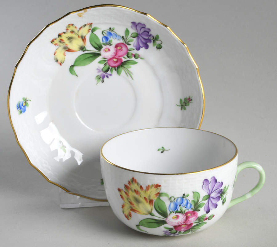 Printemps (BT) Flat Cup & Saucer Set by Herend-1