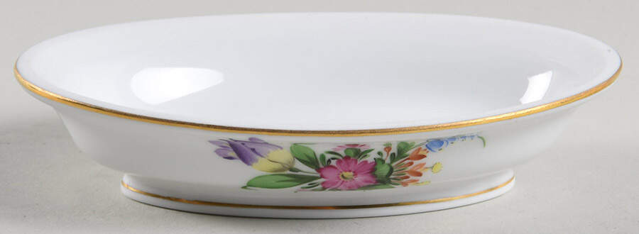 Printemps (BT) Oval Box W/Mandarin Finial No Lid by Herend-1